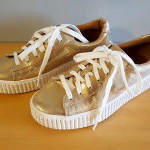 Express Gold Metallic Shoes